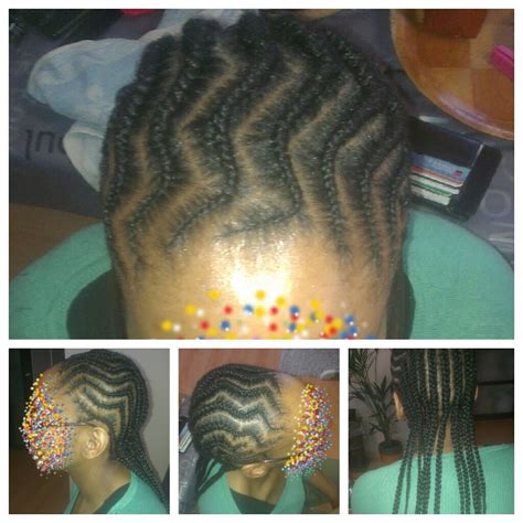 Tresses plaquées ZIGZAG Idées Coiffure Afro tresses vanille