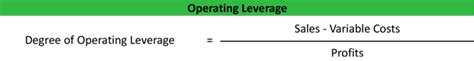 Operating Leverage Formula Example Calculation Analysis