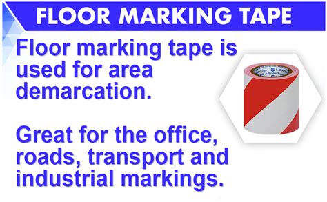 Vcr Red White Floor Marking Tape Meters In Length Mm