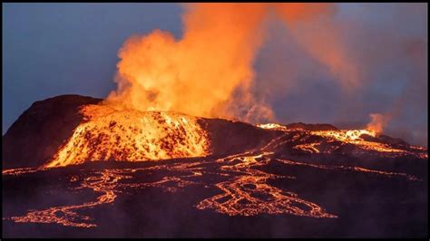 Vulkanausbruch Auf Island Reykjanes Halbinsel Erschüttert