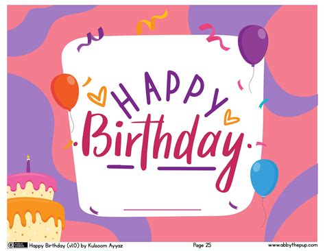 Happy Birthday Poster Free Printable Papercraft Templates