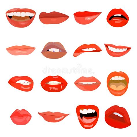 Sexy Female Lips Set Stock Illustrations 2 266 Sexy Female Lips Set