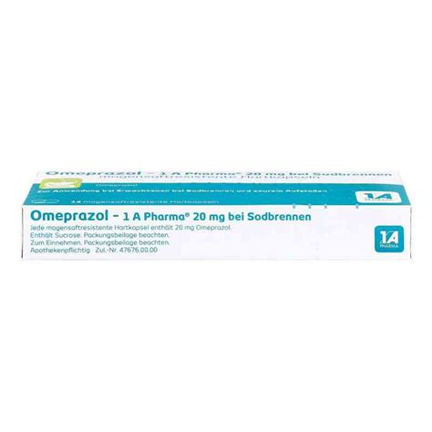 Omeprazol A Pharma Mg Bei Sodbrennen Stk