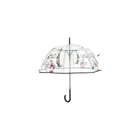 Parapluie Cloche Transparent Liseret Noir Parapluies Transparents