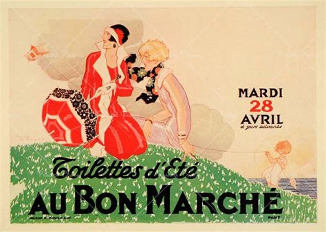 Au Bon March Vintage Ads Vintage Advertisements French Poster