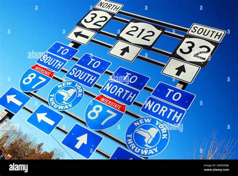 Signs Point To Different Routes Roads And Highways In Upstate New York