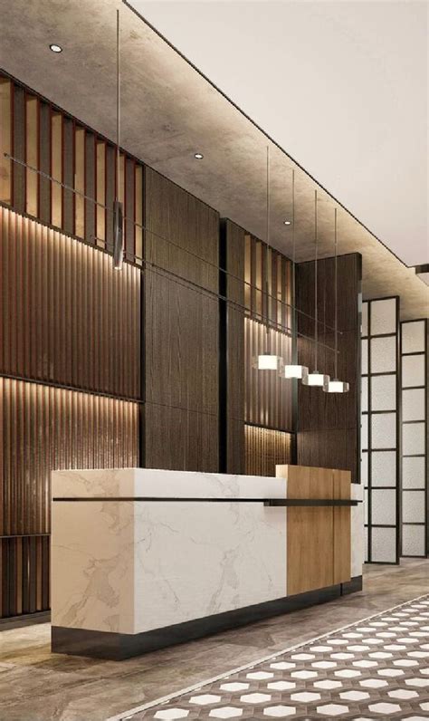 Pin by ENZZO X on q前台 吧台 in 2024 Lobby design Lobby interior design