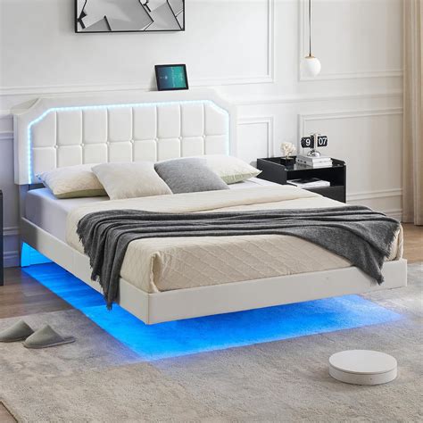 Amazon Garveehome Floating Bed Frame Full Size With Rgb Led Lights