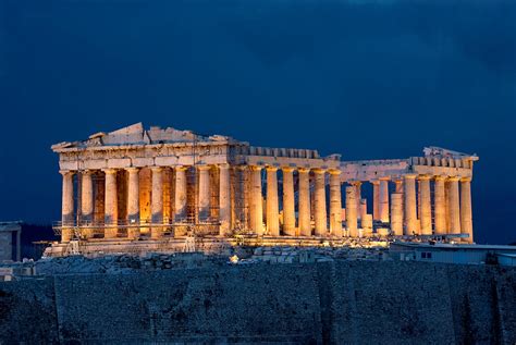 Parthenon In The Evening Painting By Troy Caperton Pixels