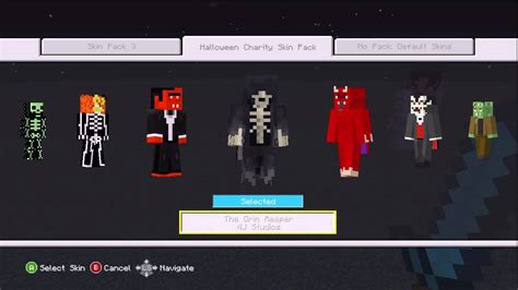 Minecraft Xbox Halloween Skin Pack Overview Youtube