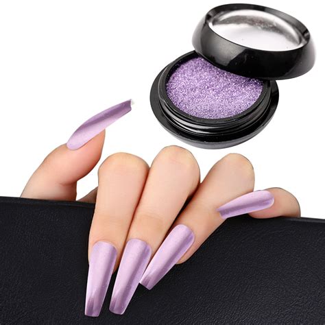 Kegualv Dipping Powder Kit Manicure Titanium Powder Pure Color Electroplating Powder Nail