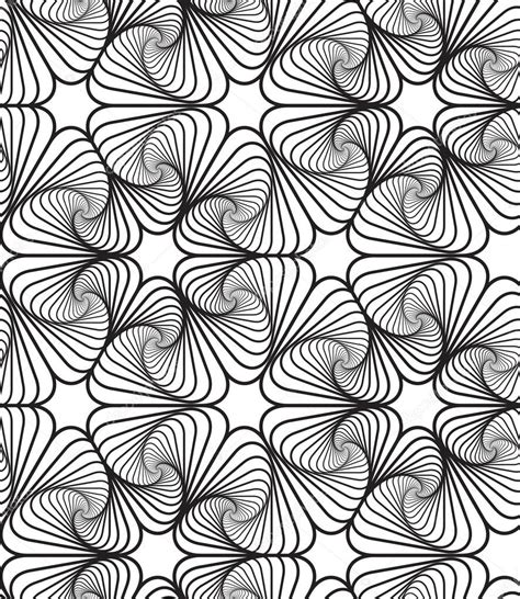 Black and White Op Art Design, Vector Seamless Pattern Backgroun ...