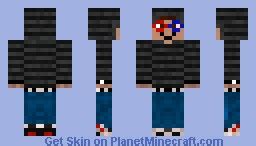 Black Hoodie Minecraft Skin