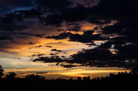 Premium Photo | Panorama cityscape at sunset