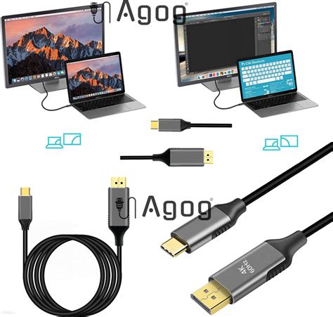 Agog Kabel Adapter Usb C Do Displayport Dp Mac 4k60hz Cd1przewÓdprzejŚciÓwkatypcmocnyhq