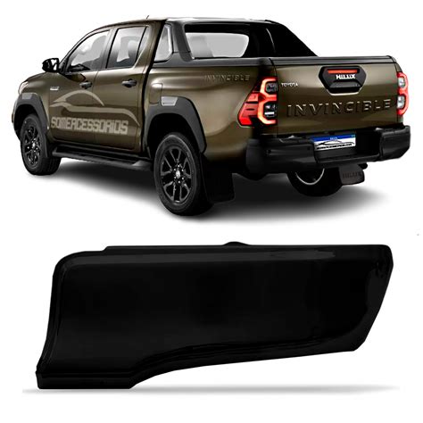 PONTEIRA PARA CHOQUE TRASEIRO TOYOTA HILUX AÇO PRETO DIRETO Vo6