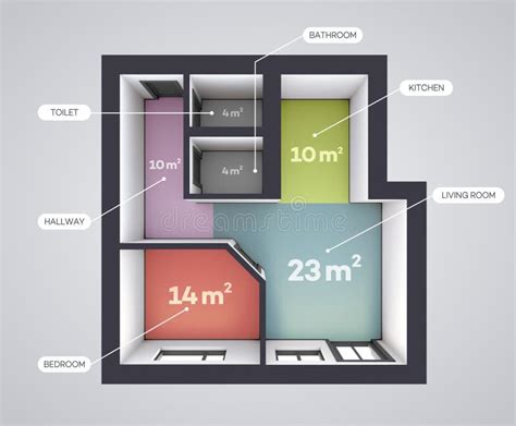 Floor Plan One Bedroom Apartment Stock Illustrations – 166 Floor Plan ...