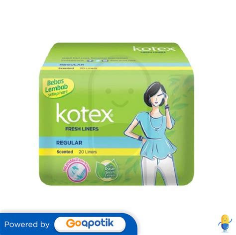 Kotex Fresh Liner Scented Daun Sirih Isi Pcs Kegunaan Efek