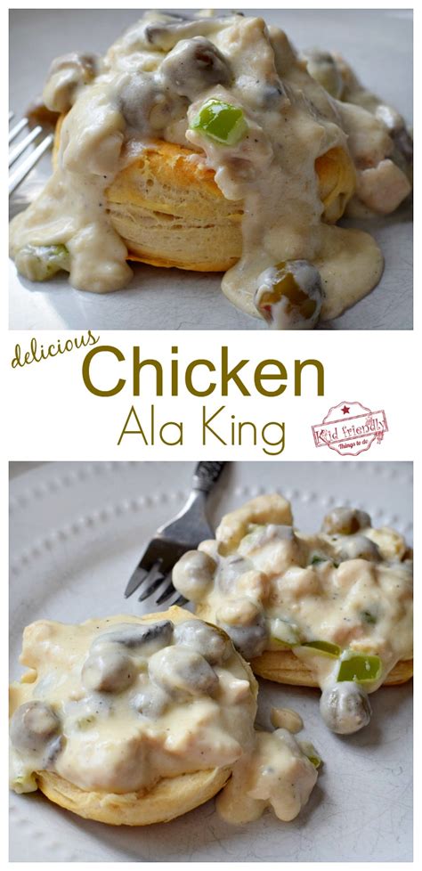 A Chicken Ala King Recipe Served Over Biscuits Easy and Delicious