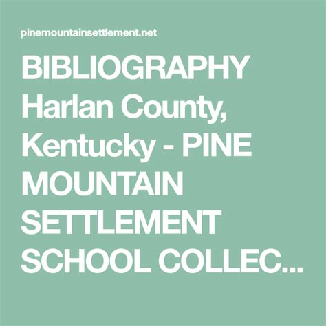 Harlan County Kentucky Pine Mountain Settlement School