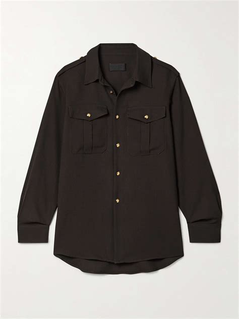 NILI LOTAN Jeanette wool shirt | NET-A-PORTER