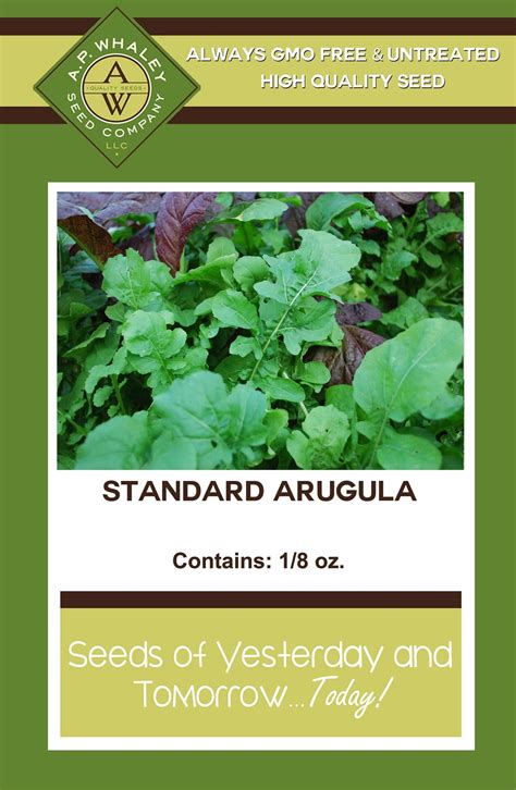 Arugula Seed 18 Oz Packet Etsy