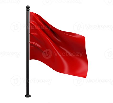 Red flag isolated 43858435 PNG