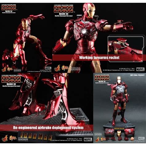 Jual HOT TOYS MMS 110 MMS110 IRON MAN MARK III MARK 3 BATTLE DAMAGED