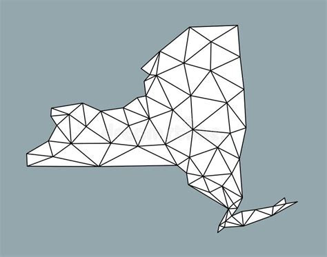 New York State Simple Vector Map Stock Vector Illustration Of