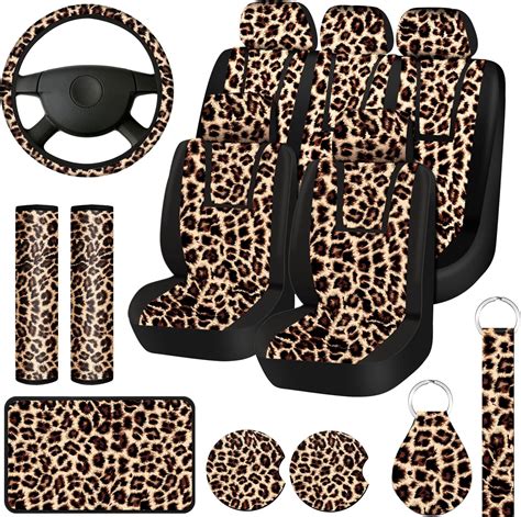 Amazon Pcs Leopard Car Accessories Leopard Car Seat Cover Full