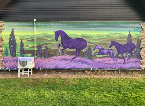 Mural "Calm with horses" :: Behance