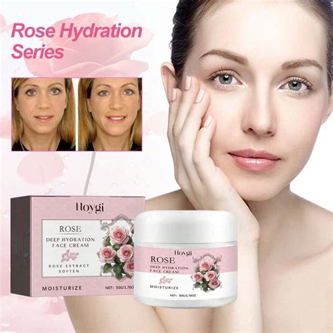 1pc 50g Hoygi Rose Hydrating Face Cream Moisturizing And Nourishing Skin Reduce Fine Lines Anti