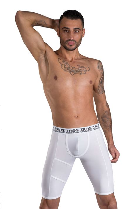 mm dessous EROS VENEZIANI Herren Lang Pant Push Up 7351E weiß