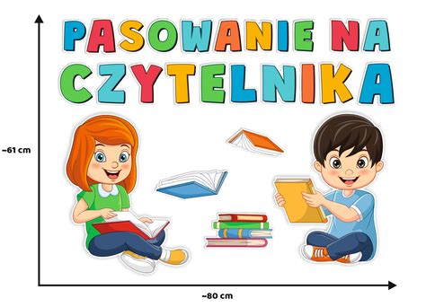 Dekoracja Pasowanie Na Czytelnika A Jednostronna Szkolnenaklejki Pl