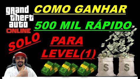 GTA V ONLINE COMO GANHAR 500 MIL EM 5 MINUTOS DINHEIRO RÁPIDO SUPER