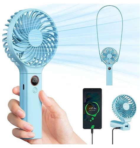 SWEETFULL Handheld Fan 5000mAh Portable Fan Mini fan Small P 티몬