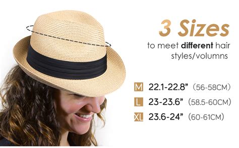 FURTALK Fedora Straw Sun Hat For Men Women Foldable Roll Up Short Brim