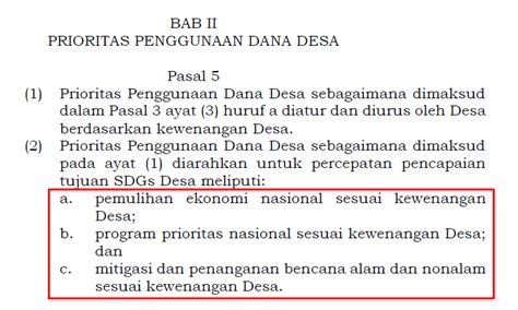 Tiga Poin Penting Prioritas Dana Desa Yang Menjadi Acuan