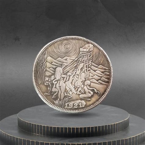 Hobo Coin Sexy Naked Woman Raising Stone Idol Art American Custom Coin Dollar Etsy