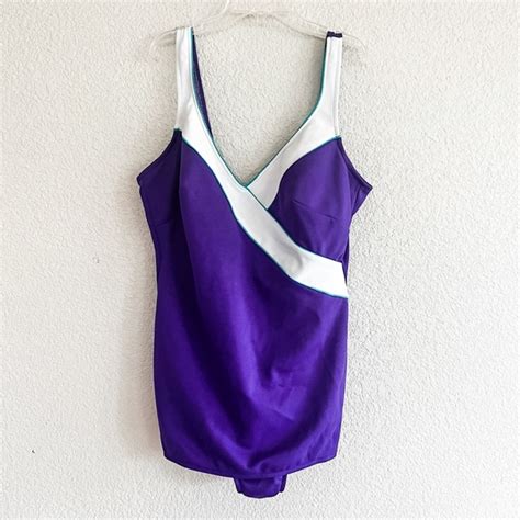 Robby Len Swim Vintage Robby Len Purple One Piece Swimsuit Poshmark