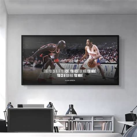 Allen Iverson Crossover Michael Jordan Famous Basketball Canvas And ...