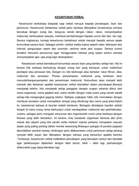 Pdf Kesantunan Verbal Nonverbal Lisan Dan Penulisan Dokumen Tips