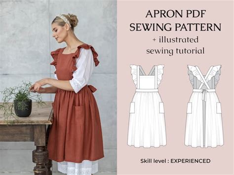 Pdf Sewing Pattern Apron Pinafore Patterns Plus Size Etsy