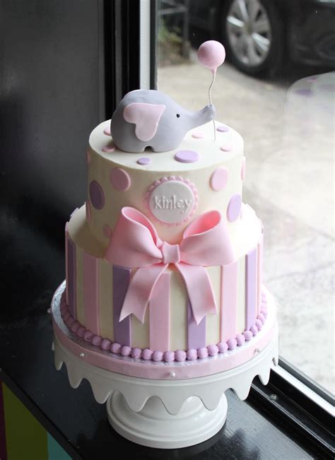 Grey And Pink Elephant Themed Cake Artofit