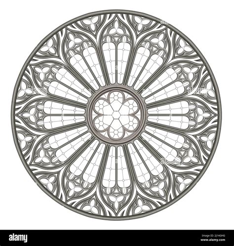 Circular Stained Glass Window Stock Vector Images Alamy