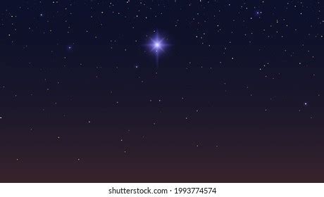 Bethlehem Star Dark Night Starry Sky Stock Vector (Royalty Free ...