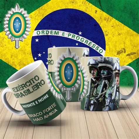 Caneca Exército Em Cerâmica Personalizada Seu Nome Shopee Brasil