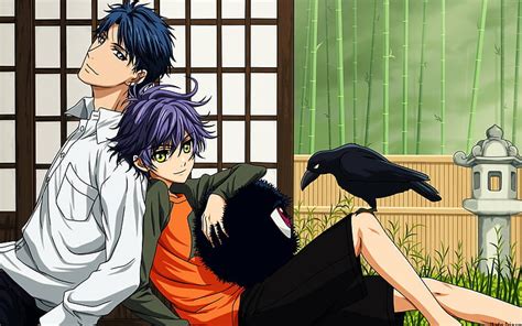 HD wallpaper: anime, characters, crows, eyeball, hakkenden, males ...