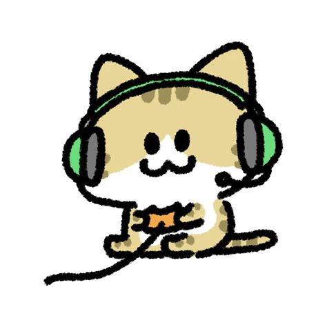 ゲームをしている猫のイラスト ゆるくてかわいい無料イラスト・アイコン素材屋「ぴよたそ」