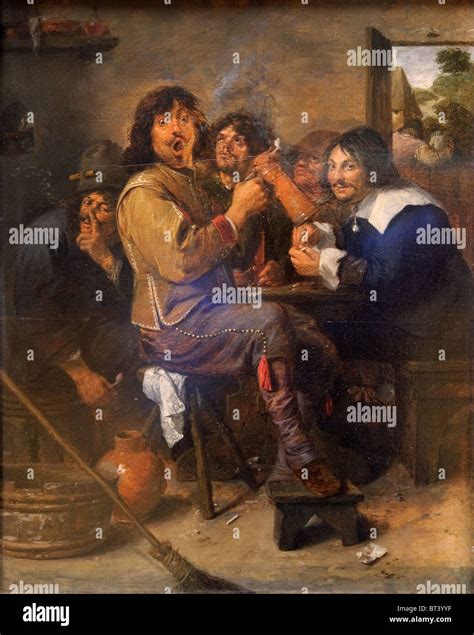 The Smokers Probably Ca 1636 By Adriaen Brouwer Stock Photo Alamy